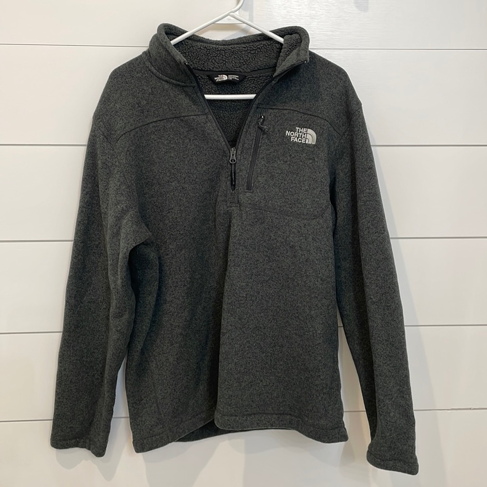 North Face 1/4 zip sweater. Large